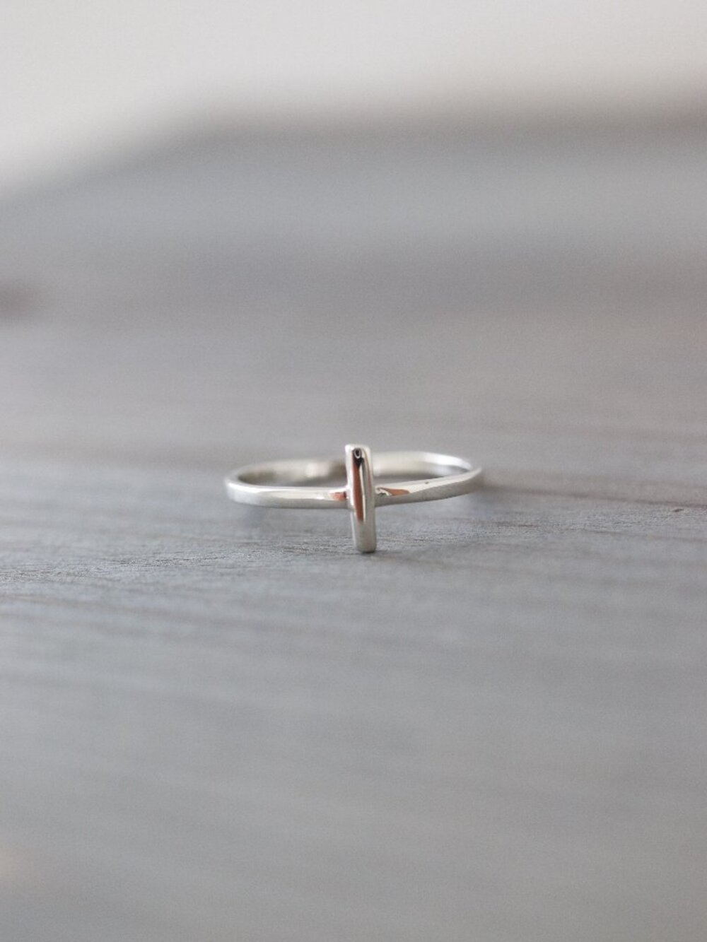 S925 Cross Style Ring Sterling Silver Stamped 925 - Picture 3 of 4